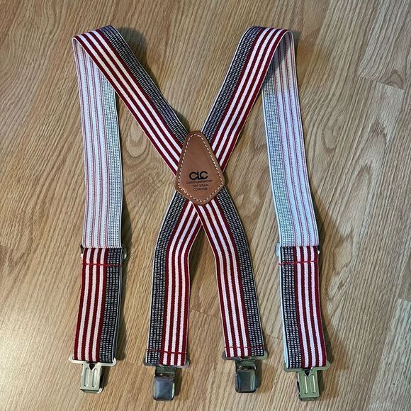 CLC Mens top grain cowhide suspenders 
Custom Leathercraft
Red/white/blue
New wi - Picture 5 of 6